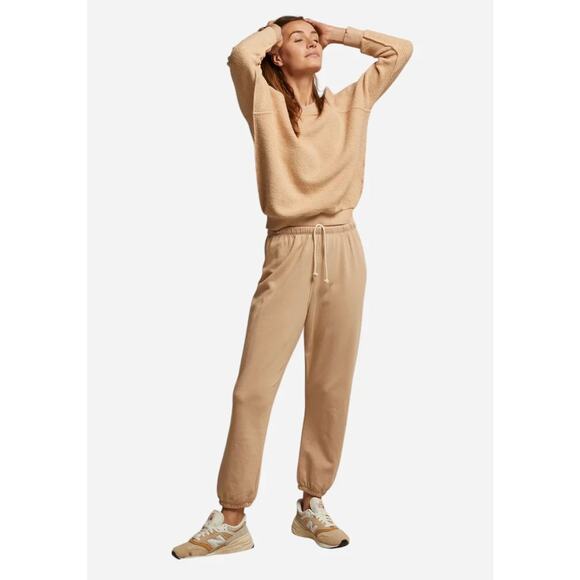 Perfect White Tee Johnny Sweatpants Medium Sand Dune Tan French Terry B25-john - Picture 6 of 8